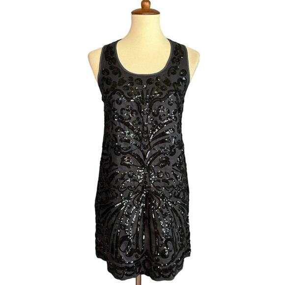 Calypso St. Barth Black Sequin Mini Dress Size 2 Sheath Cocktail Designer $350 - Picture 1 of 6